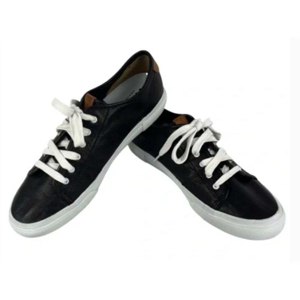 FRYE GIA Women Black Genuine Leather Lace-up Sneakers in Size 9.5